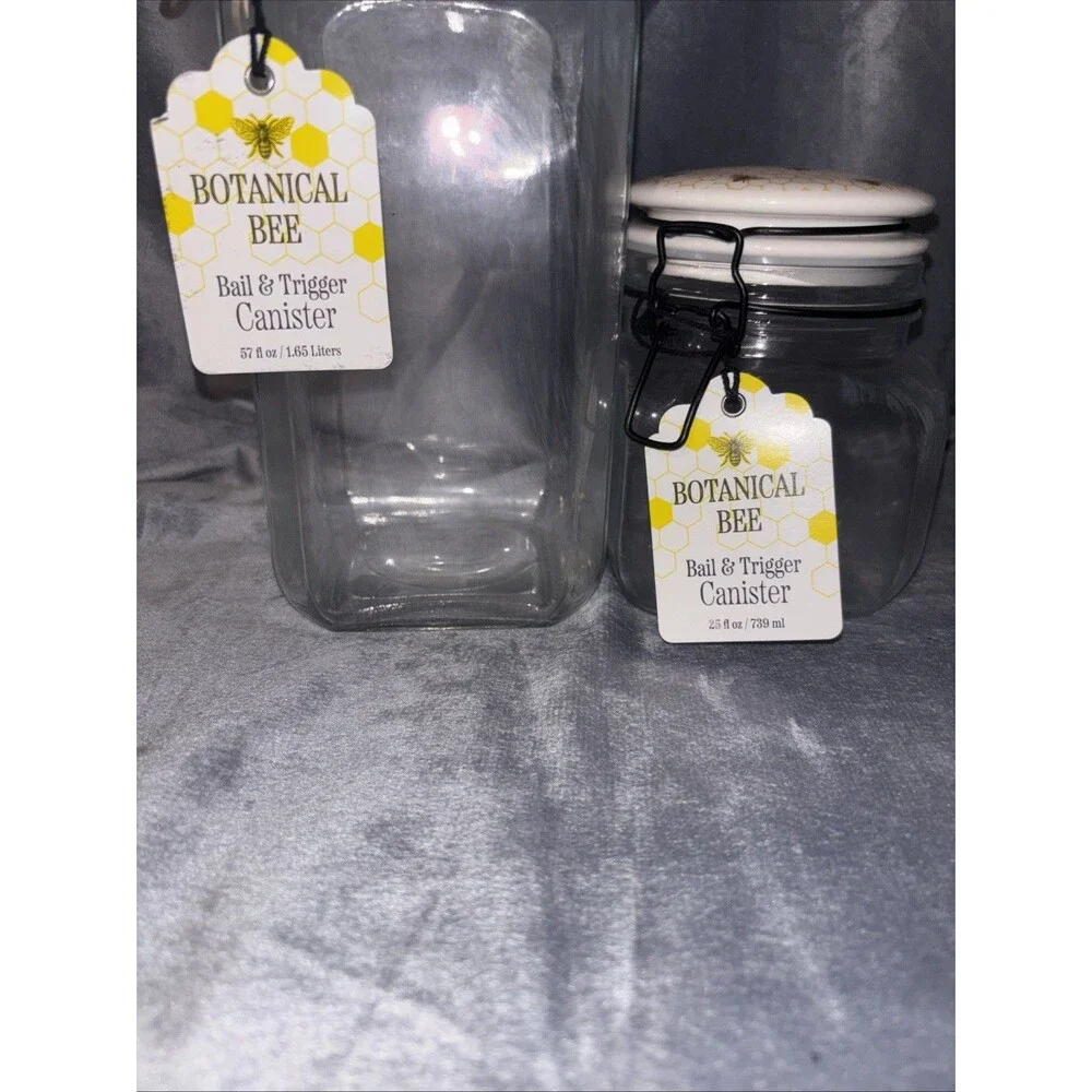 Botanical Bee Bail & Trigger Canister Set Of 2